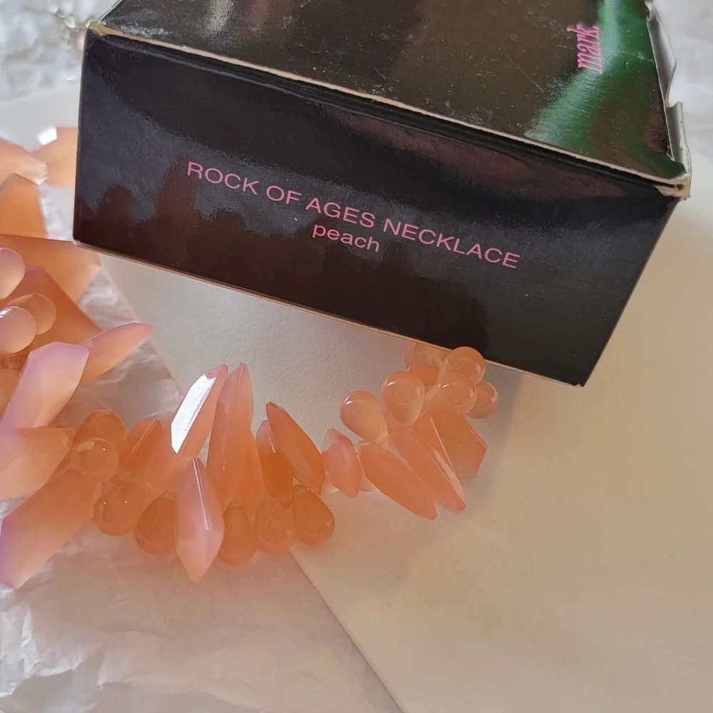Rock of Ages Necklace in Peach Mark. Avon